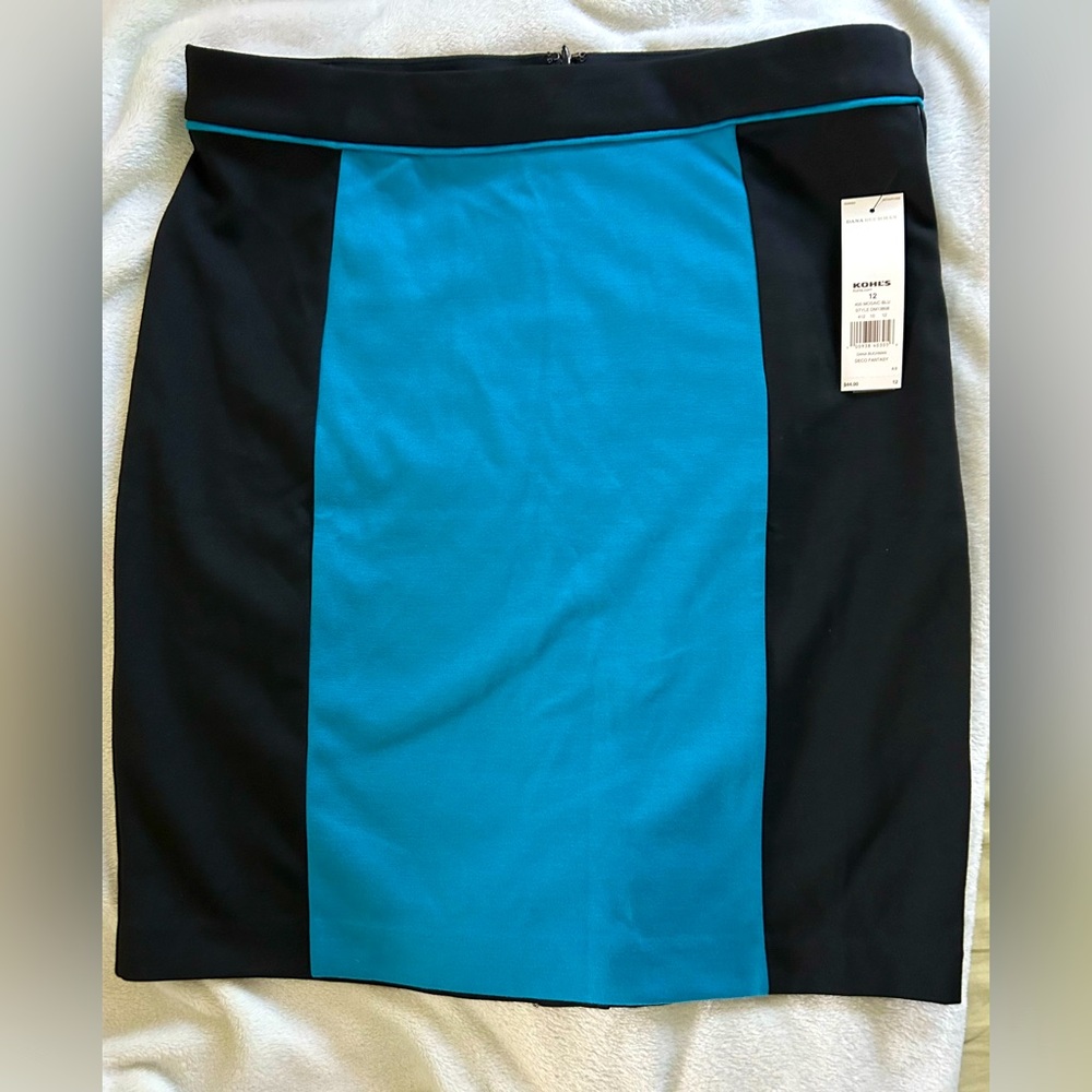 NWT Dana Buchman Deco Fantasy Skirt in Mosaic Blue Size 12